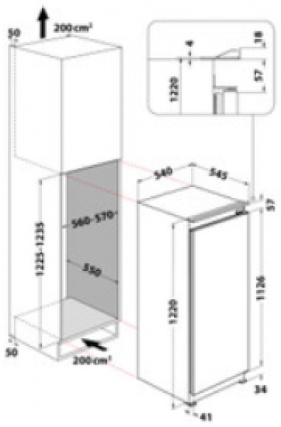 Indesit IBC 12 BC 22 R Einbaukühlschrank Indesit IBC 12 BC 22 R Einbaukühlschrank